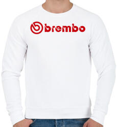 printfashion Brembo logo - Férfi pulóver - Fehér (3990448)