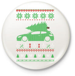 printfashion Golf Xmas - Kitűző, hűtőmágnes - Fehér (3083018)