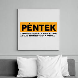 printfashion Péntek - Pálinka - Vászonkép - Fehér (7081734)