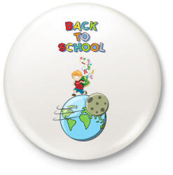 printfashion Back to school - Kitűző, hűtőmágnes - Fehér (14181766)