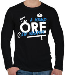 printfashion A rend őre én vagyok - Férfi hosszú ujjú póló - Fekete (7695076)