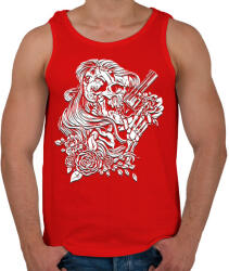 printfashion Koponya psiztollyal - Férfi atléta - Piros (5623446)