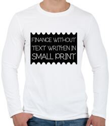 printfashion Finance-without-text-written-in-small-print - Férfi hosszú ujjú póló - Fehér (6072436)