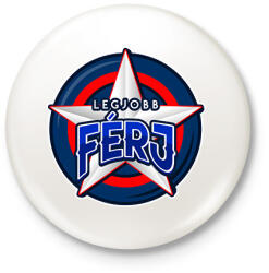 printfashion LEGJOBB FÉRJ - Kitűző, hűtőmágnes - Fehér (10817123)