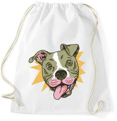 printfashion Pitbull - Sportzsák, Tornazsák - Fehér (10137653)