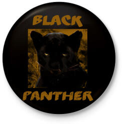 printfashion BLACK PANTHER - Kitűző, hűtőmágnes - Fekete (7582006)