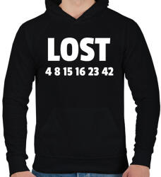 printfashion LOST - Férfi kapucnis pulóver - Fekete (10843365)