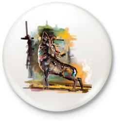 printfashion damvad festmeny - Kitűző, hűtőmágnes - Fehér (5589936)