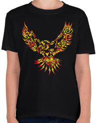 printfashion Tűzmadár - Gyerek póló - Fekete (13933362)