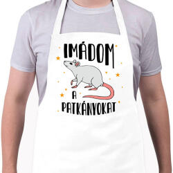printfashion Imádom a patkányokat - Kötény - Fehér (12750018)