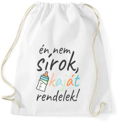 printfashion Nem sírok - Sportzsák, Tornazsák - Fehér (2769246)