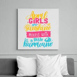 printfashion Áprilisban született csajok - Vászonkép - Fehér (6636090)