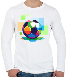 printfashion Foci labda - Férfi hosszú ujjú póló - Fehér (14841137)
