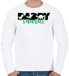 printfashion Daddysaurus - Férfi pulóver - Fehér (11678617)