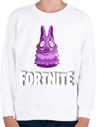 printfashion Fortnite póló - Gyerek pulóver - Fehér (7621941)