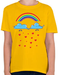 printfashion Felhőcskék - Gyerek póló - Sárga (416304)