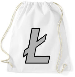 printfashion Litecoin - Sportzsák, Tornazsák - Fehér (6932679)
