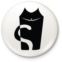 printfashion cica - Kitűző, hűtőmágnes - Fehér (10811643)