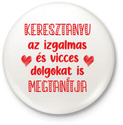 printfashion Keresztanyu megtanítja - Kitűző, hűtőmágnes - Fehér (7112995)