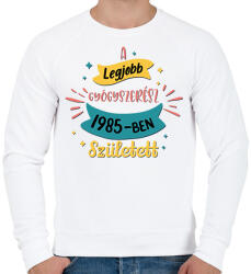 printfashion Legjobb gyógyszerész - Évszámmal - Férfi pulóver - Fehér (7298054)