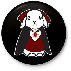 printfashion vámpír nyuszi - Kitűző, hűtőmágnes - Fekete (14540608)