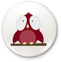 printfashion little red bird - Kitűző, hűtőmágnes - Fehér (3075583)