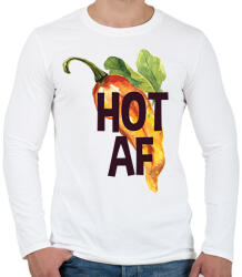 printfashion Kib*szott csípős paprika - Férfi hosszú ujjú póló - Fehér (1527110)