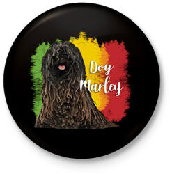 printfashion Dog Marley - Kitűző, hűtőmágnes - Fekete (14524011)