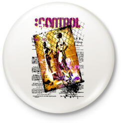 printfashion CONTROL - Kitűző, hűtőmágnes - Fehér (3075234)