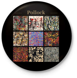 printfashion Pollock - részletek - Kitűző, hűtőmágnes - Fekete (11902111)