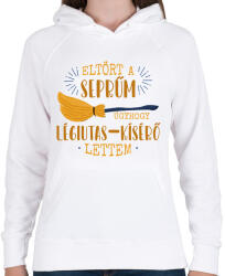 printfashion Légiutas-kísérő lettem - Női kapucnis pulóver - Fehér (7688296)