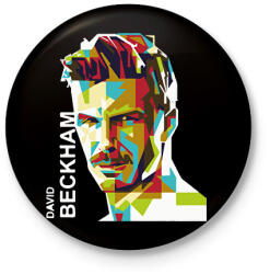printfashion David Beckham focista - Kitűző, hűtőmágnes - Fekete (14901362)