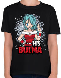 printfashion His Bulma - Gyerek póló - Fekete (417850)