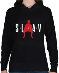 printfashion Slav Air - Női kapucnis pulóver - Fekete (1684351)