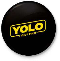 printfashion Yolo - Kitűző, hűtőmágnes - Fekete (3094132)