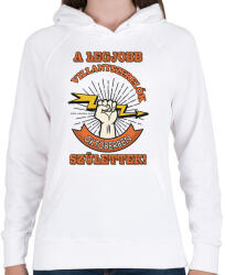 printfashion Villanyszerelő október - Női kapucnis pulóver - Fehér (11409217)