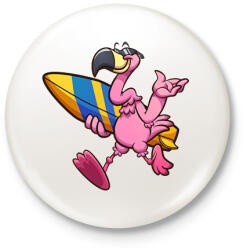 printfashion flamingo - Kitűző, hűtőmágnes - Fehér (16159603)