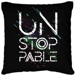 printfashion Unstoppable - Párnahuzat, Díszpárnahuzat - Fekete (4749637)