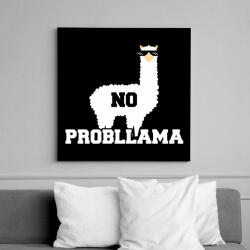 printfashion No probLama - Vászonkép - Fekete (6650612)