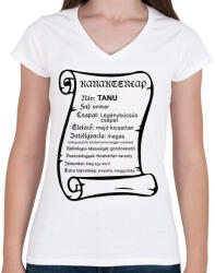 printfashion Karakterlap tanu - Női V-nyakú póló - Fehér (13843087)