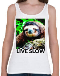 printfashion Live Slow - Női atléta - Fehér (1262141)