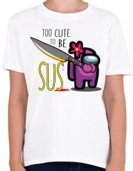 printfashion Among us - too CUTE to be SUS 2 - Gyerek póló - Fehér (4154739)