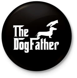printfashion The DogFather - Kitűző, hűtőmágnes - Fekete (3102716)