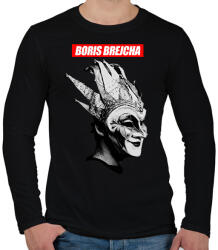 printfashion Boris Brejcha - Férfi hosszú ujjú póló - Fekete (1800854)