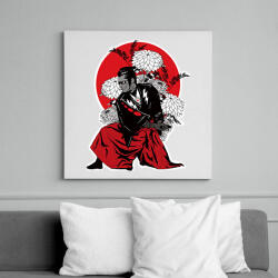 printfashion samurai - Vászonkép - Fehér (6640061)