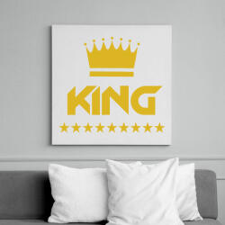printfashion KING - Vászonkép - Fehér (6623894)