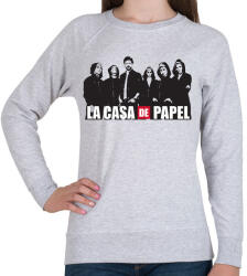 printfashion La casa de papel poster style - A nagy pénzrablás - Női pulóver - Sport szürke (5621113)