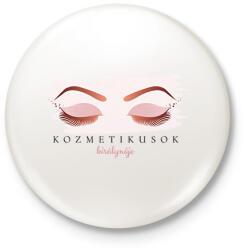 printfashion Kozmetikusok királynője - Kitűző, hűtőmágnes - Fehér (6556262)