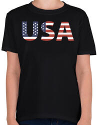 printfashion USA - Gyerek póló - Fekete (1686269)