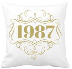 printfashion 1987 - Párnahuzat, Díszpárnahuzat - Fehér (4458681)